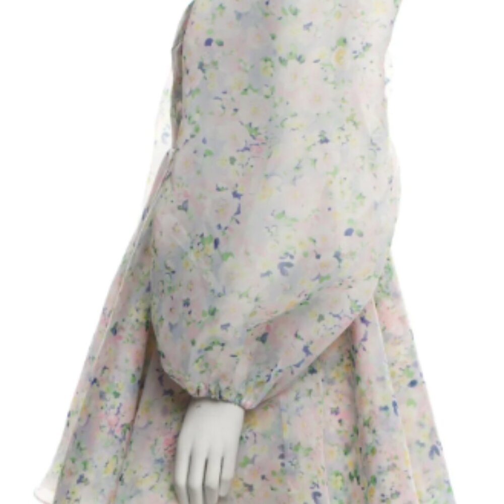 Selkie Floral Print Puff Sleeve | Size L. - Picture 3 of 5